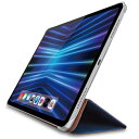 エレコム iPad Pro 11インチ 第4世代 ( 2022 ) 用 ケース ソフトレザーフラップ 背面クリア 2アングル スリープ TB-A22PMWVNV ネイビー