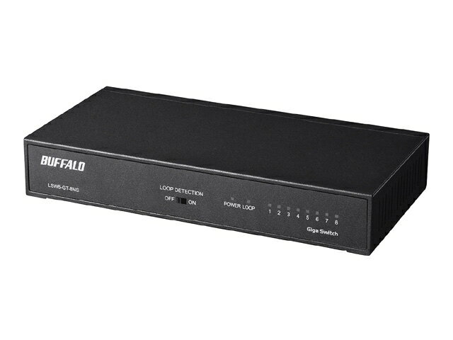 バッファロー（Buffalo） 8ポートスイッチングHUB LSW6-GT-8NS/BK ブラック