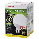 東芝(TOSHIBA) LED電球 LDG6N-G/60V1 昼白色 60W形相当/E26口金