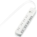 エレコム 省エネタップ/個別スイッチ/4個口/1m T-E5A-2410WH ホワイト