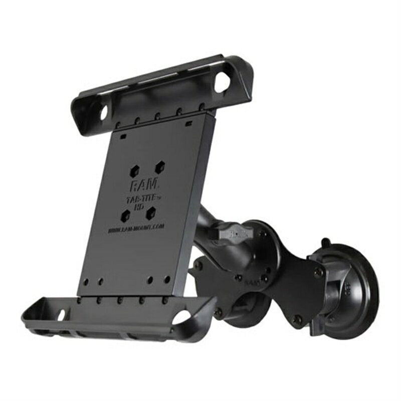 RAM MOUNTS（ラムマント） タブサイト（iPad1-4世代用）＆ダブルサクションベースセット（標準アーム）吸盤径83.8mm（1インチ） RAM-B189TAB3U