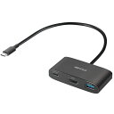 バッファロー(Buffalo) USBハブ バスパワー 3ポート HDMI/Type-C/Type-A USB3.2(Gen1) PD対応 BSH3U330C1PBK ブラック