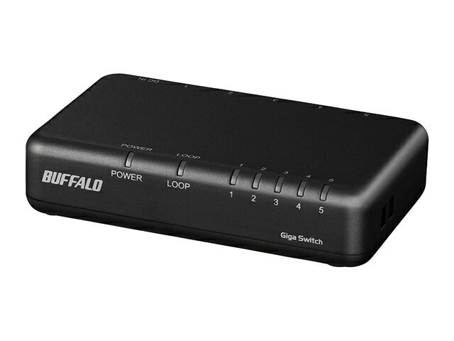 バッファロー（Buffalo） スイッチングHUB LSW6-GT-5EPL/BK ブラック