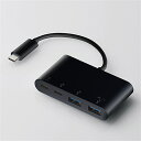 エレコム USB Type−Cコネクタ搭載USBハブ(PD対応) U3HC-A424P10BK ブラック