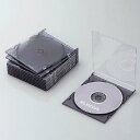 エレコム CD/DVDプラケース CCD-JSCS10CBK クリアブラック
