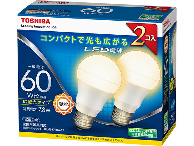 (ȥå)ǡTOSHIBA LEDŵ LDA8L-G-K/60W-2P ŵ忧60W/E26