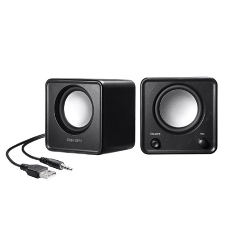 サンワサプライ コンパクトPCスピーカー（USB電源） MM-SPL23UBK