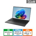 富士通 14型モバイルパソコン FMV Note U / Copilot+ PC FMVUASK1BA ピクトブラック