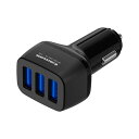 多摩電子工業 USBカーチャージャー7.2A 3ポート TK139UK ブラック