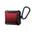 エレコム AirPods 第3世代 ケース カバー ZEROSHOCK 衝撃吸収 カラビナ付 AVA-AP3ZERORD レッド