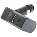 ヤック スリムポート USB+Type-C+バッテリーチェッカー ZE87 ブラック