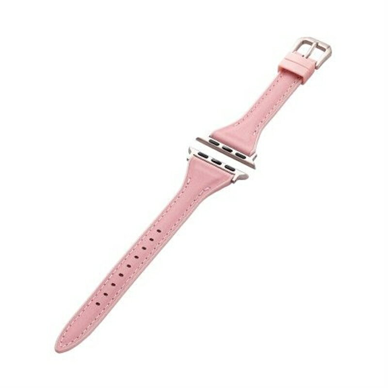 エレコム Apple Watch用ハイブリッドレザースリムバンド (41/40/38mm) AW-41BDLHVJPN ダスティピンク