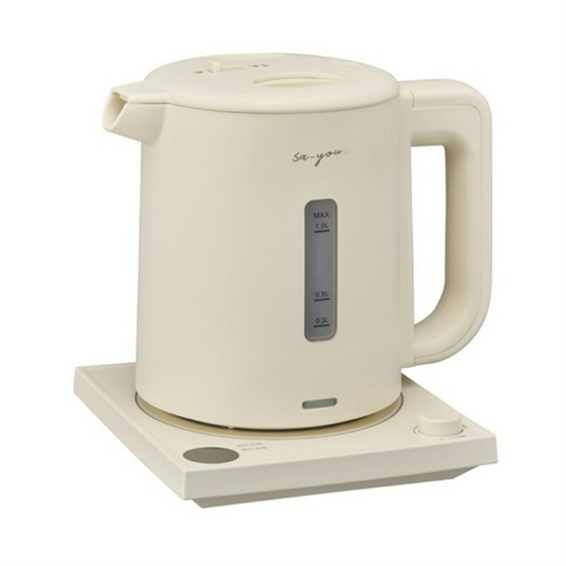 ドウシシャ 白湯専科電気ケトル ON℃ZONE(オンドゾーン) EKZ-102MS IV アイボリー