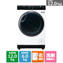 (長期無料保証/配送設置無料)AQUA(アクア) ドラム式洗濯乾燥機 まっ直ぐドラム2.0 AQW-DX12R-R(W) ホワイト 右開き 洗濯/乾燥容量:12.0/6.0kg