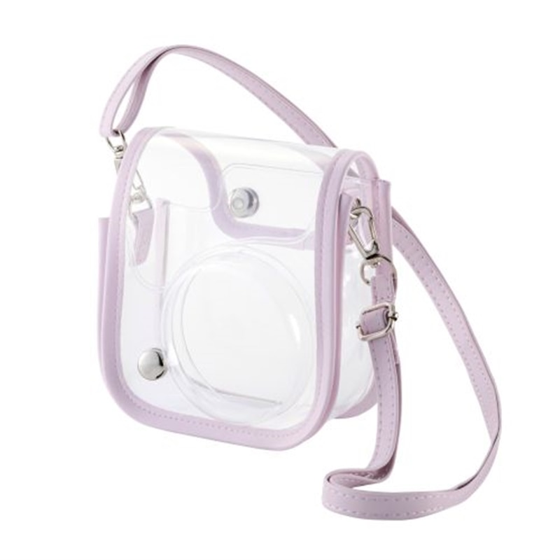 エレコム instax mini 12用(チェキ) カメラケース IC-CCM12PN クリア/ピンク