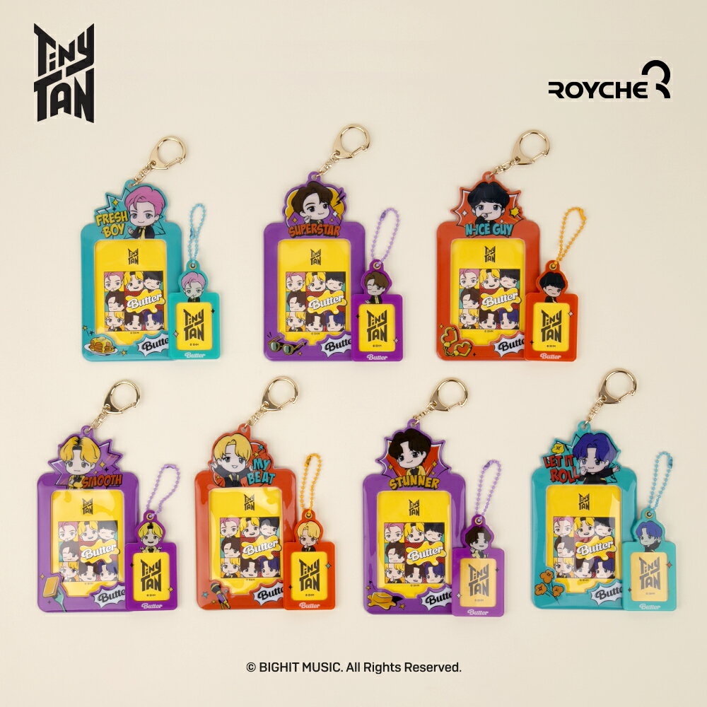 TinyTAN Butter フォトカードキーホルダー PHOTOCARD KEY HOLDER Butter ver. RM Jin SUGA j-hope Jimi..