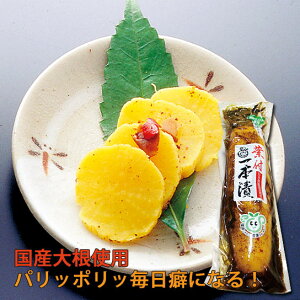 大根 漬物 葉付一本たくあん漬け ×2本 沢庵漬 お漬け物 めし友 大根の漬物 なまため 祝 ギフト つけもの ご飯のお供 粗品 人気 後払い決済 常温 * 5298 女性 酒の肴グルメ バレンタイン 送料無料 義理 自分