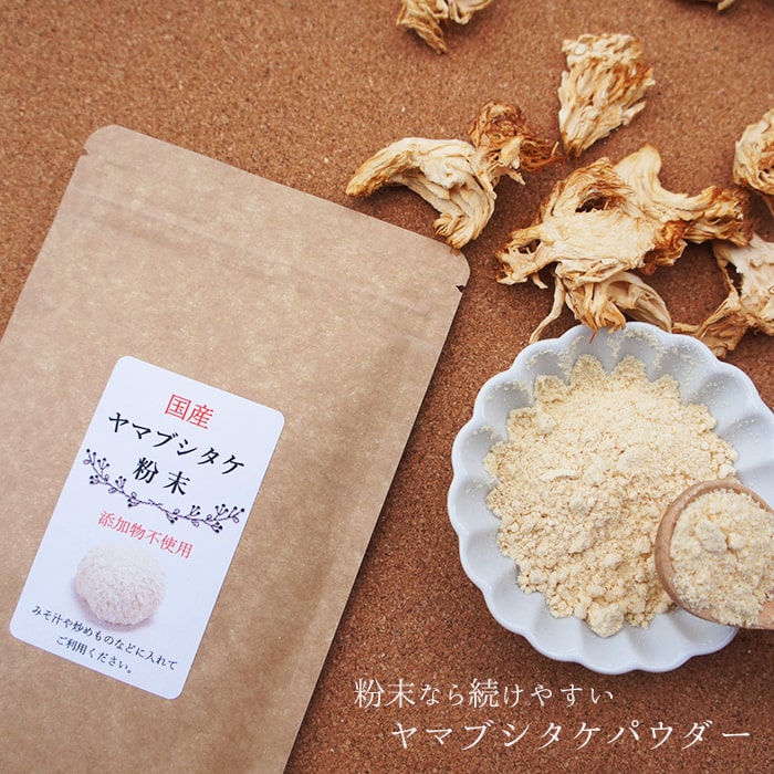 ヤマブシタケパウダー 20g｜ 国産 やまぶしたけ　粉末　きのこ 茸 山伏茸 無添加　キノコ ポイント消化 介護食 料理 送料無料 ベータグルカン βグルカン 免疫力 健康