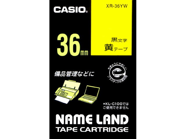 【納期約3週間】XR-36YW [CASIO カシオ] カシオネームランドテープ XR36YW