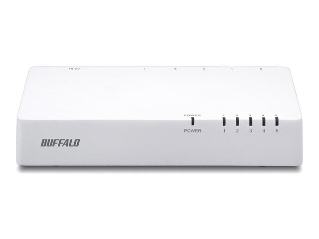 【納期約3週間】LSW4-TX-5NP/WHD [BUFFALO バッファロー] 10/100Mbps対応 スイッチングHub 5ポート ホワイト ホワイト