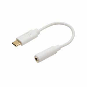 【納期約3週間】ミヨシ SADCE04WH USB Type-C-イヤホン変換アダプタ DAC内蔵 白 SADCE04WH