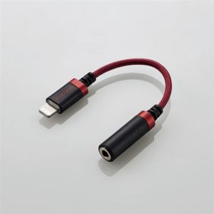 【納期約7〜10日】【お一人様1点まで】ELECOM エレコム MPA-L35S01RD Lightning-φ3.5mmステレオミニジャック変換ケーブル(高耐久) レッド 【納期約7〜10日】【お一人様1点まで】ELECOM エレコム MPA-L35S01RD Lightning-φ3.5mmステレオミニジャック変換ケーブル(高耐久) レッド