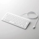 【納期約7〜10日】【お一人様1点まで】ELECOM エレコム TK-FCP096WH 有線薄型ミニキーボード TKFCP096WH(2)