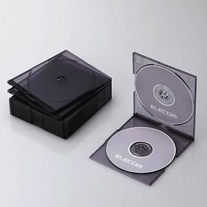 【納期約2週間】【お一人様1点まで】ELECOM エレコム CCD-JSCSW10CBK Blu-ray DVD CDケース(スリム PS 2枚収納 10パック) クリアブラック