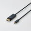 Ǽ710ۡڤ1ޤǡELECOM 쥳 CAC-CDP10BK USB Type-CDisplayPortѴ֥ 1.0m CACCDP10BK