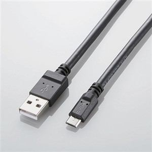 ELECOM 2A対応microUSBケーブル 0.2m ブラック MPA-AMB2U02BK MPAAMB2U02BK