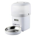 【納期約7〜10日】PET-AF05WH エレコム ペット用タイマー式自動給餌器 コンパクトタイプ ホワイト PETAF05WH