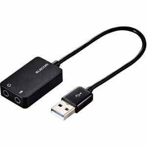 Ǽ2֡ELECOM 쥳 USB-AADC02BK USBǥѴץ 0.15m ֥å USBAADC02BK