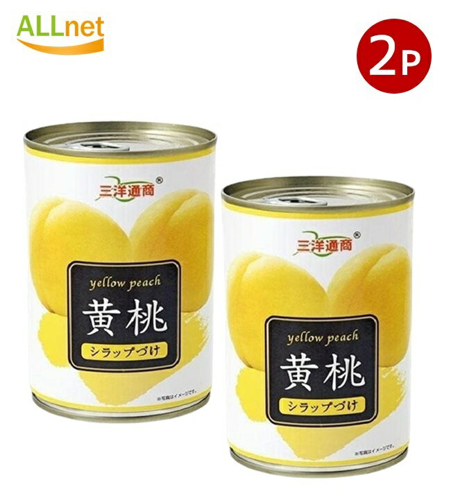 【送料無料】三洋通商 黄桃 4号缶 425g ×2個セット
