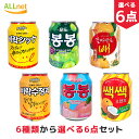 【まとめてお得・送料無料】韓国飲料(ジュース) 6種から選べる6点セット 各238ml×6点セット ヘテ 韓国 ジュース もも 梨 ナタデココ ぶどう ぶどうジ...