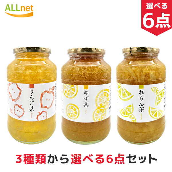 【送料無料】韓国伝統茶 3種類からお選びセット 各約1kg×6点セット ゆず茶 リンゴ茶 レモン茶 韓国食品..