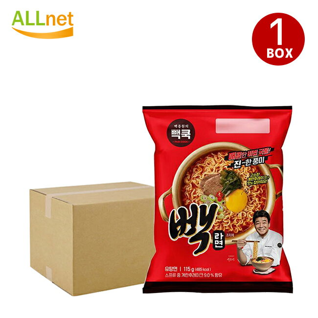 【送料無料】PAIKCOOK ペクラーメン 115g×32袋 1BOX 韓国ラーメン インスタントラーメン ラーメン カップ麺 カップヌードル 韓国ラーメン インスタントラーメン ベククック/ベックック ペク・ジョンウォンラーメン/ベックラーメン ベックラーメンのサムネイル