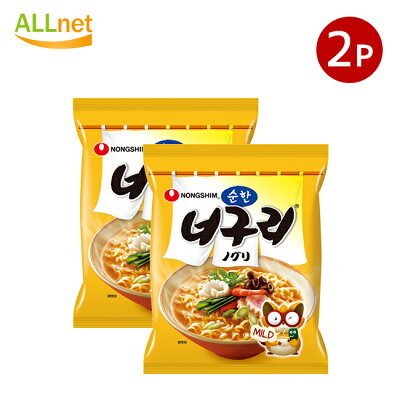 オールネショップ ノグリラーメン(甘辛)マイルド 120gX2袋 韓国らーめん 袋麺 インスタントラーメン