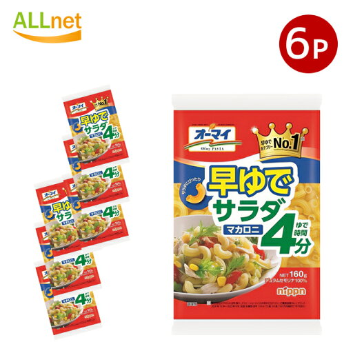 【送料無料】ニップン オーマイ 早ゆでサラダマカロニ 160g×6個セット 【送料無料】ニップン オーマイ 早ゆでサラダマカロニ 160g×6個セット