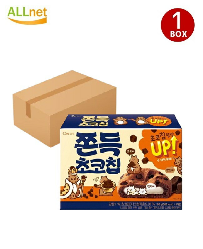 【クーポン配信中♪・送料無料】チョンウ 餅チョコチップ 90g(1箱あたり18gx5P)×18箱セット (1box) 韓国菓子 菓子 チョコレート クッキー お...
