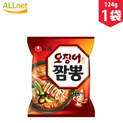 オールネショップ イカチャンポン 124g×1袋 オジンオチャンポン/韓国食材/韓国料理/韓国お土産/韓国ラーメン/非常食/防災用/防災グッズ/乾麺/インスタントラーメン/辛いラーメン/辛ラーメン/ラーメン/オジンオ/激安/韓国食品