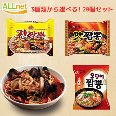 オールネショップ 【まとめてお得】【送料無料】韓国ちゃんぽんシリーズ 3種類から選べる20個セット イカチャンポン 味チャンポン ジンちゃんぽん 韓国 ラーメン 輸入食品 輸入 韓国料理