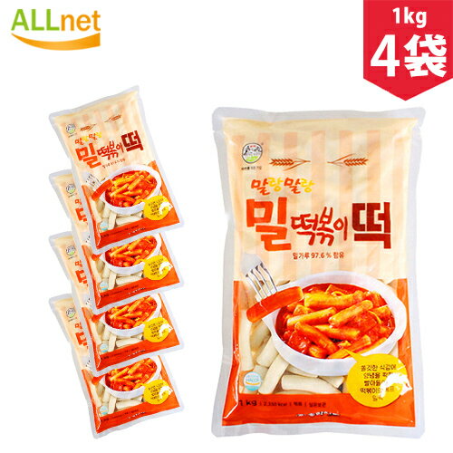 もちもちでとても美味しいトッポキ【まとめてお得】【送料無料】Sale! 松鶴 小麦トッポキ餅 1kg×4袋セット 韓国食品 餅 トッポギ トッポッキ 松鶴 もち...