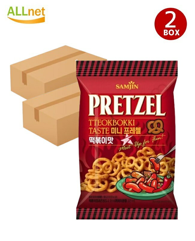 送料無料 Samjin プレッツェル トッポッキ味 70g×24袋×2ケース 韓国スナック 甘辛お菓子 サムジン おつまみ 韓国おやつ 輸入食品 プリッツェル トッポギ風味 お菓子