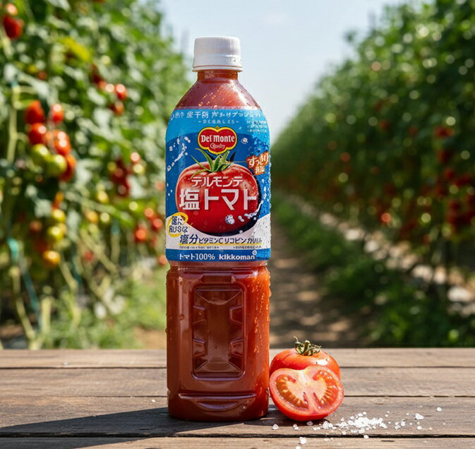 デルモンテ 塩トマト トマトジュース 800ml ペットボトル 無添加 健康飲料 リコピン豊富 塩トマト ジュ..