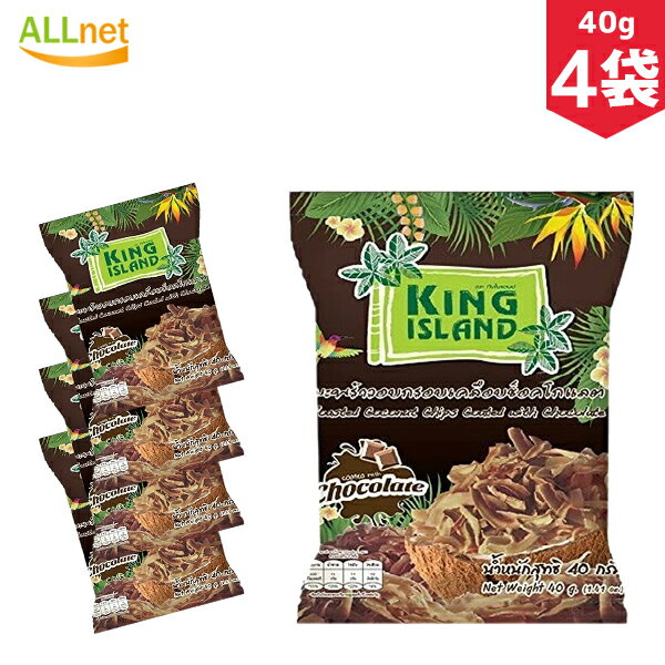 KING ISLAND ココナッツチップス チョコレート味 40g×4個セット