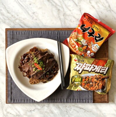 オールネショップ 【送料無料】農心 チャパグリカップ麺114g×12個(1BOX) 韓国料理 韓国ラーメン カップ麺 インスタントラーメン パラサイト チャパグリ 大盛カップ 汁なし麺 ジャージャー麺 インスタントラーメン カップ麺 チャパグリ 画像3