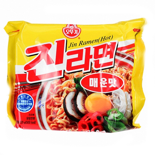 [オットギ]　ジンラーメン(辛口)120g×1袋　韓国食材■韓国ラーメン■　インスタントラーメン■袋ラーメン■ラーメン ■美味しいラーメン 眞ラーメン■