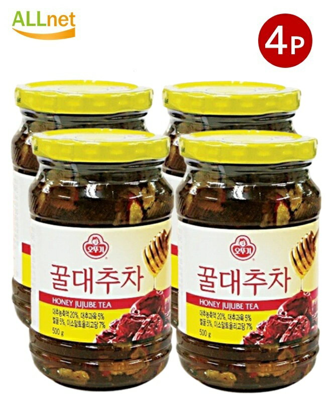 【送料無料】サンファ 蜂蜜ナツメ茶 500g×4瓶セット｜韓国伝統茶 はちみつナツメ茶 健康茶 美容茶｜韓..