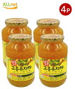 高興 ゴフン ハニー柚子茶 1kg×4本 ゆず茶/韓国茶/韓国食材/韓国食品/蜂蜜茶/柚子茶/お土産/お中元/果実入お茶/飲物/飲み物/茶/韓国飲料/韓国食品/おいしい柚子茶(ゆず茶)|詳細画像
