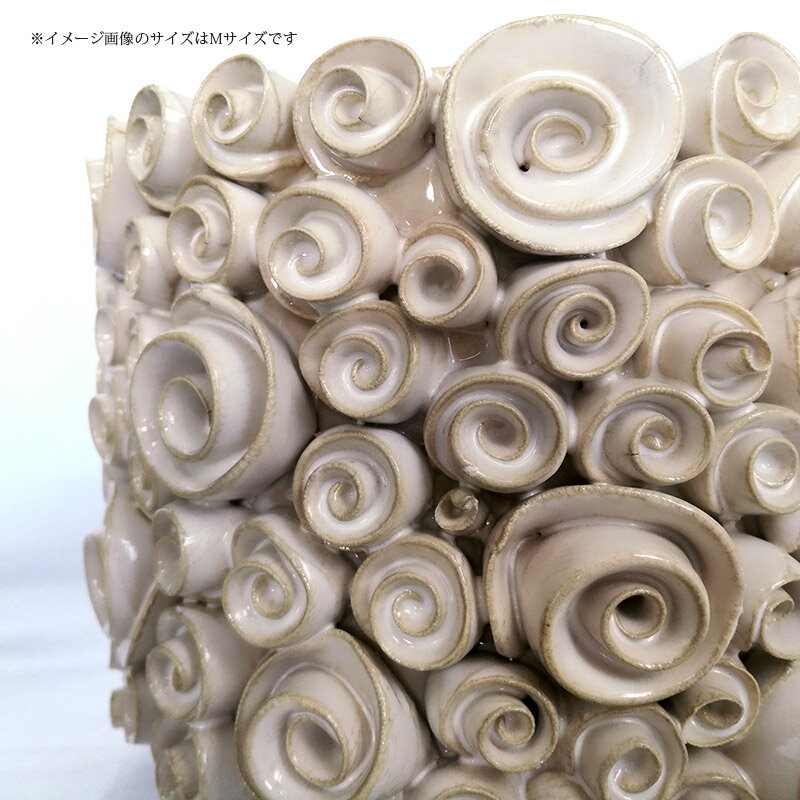 【楽天市場】DESPOTS/デスポッツ おしゃれな花瓶 ロゼット付きフラワーベース ホワイト/Lサイズ(高さ17cm×幅19cm)/インテリア